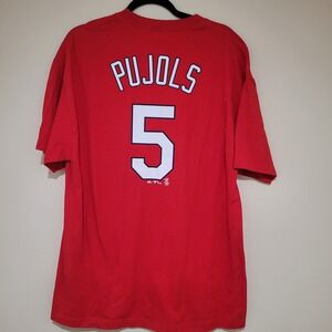 Vintage Majestic St Louis Cardinals Albert Pujols #5‎ MLB T-Shirt XL